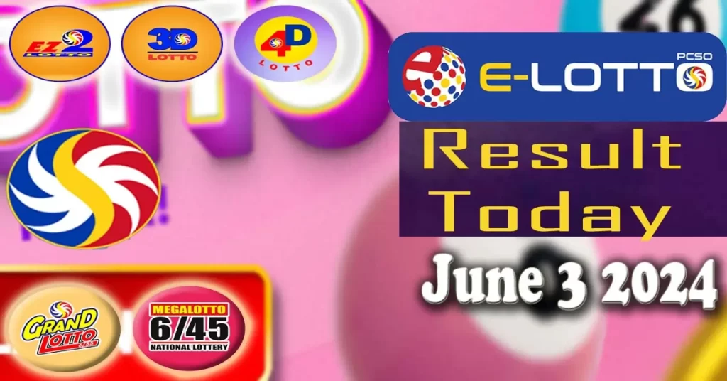 E Lotto Result June 3 2024